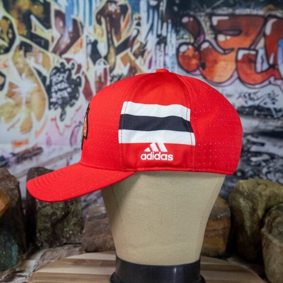Adidas Chicago Blackhawks Hat Fitted XL-XXL 100% Polyester embroidered very good - Picture 9 of 13